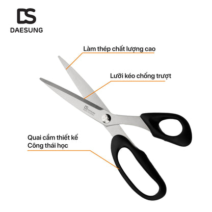 Kitchen Shears, DAESUNG Kitchen Scissors All Purpose Heavy Duty Food Scissors, Food Cooking Scissors Kitchen Scissors Dishwasher Safe, Stainless Steel Scissors VKS-004 (Black)