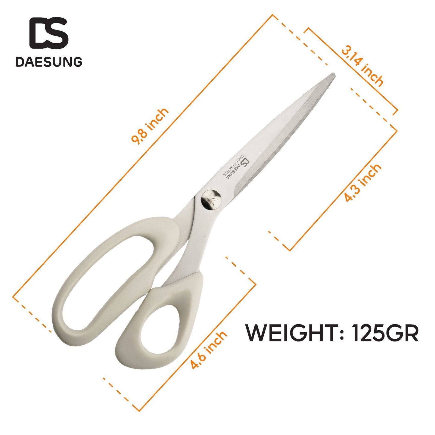 Kitchen Shears, DAESUNG Kitchen Scissors All Purpose Heavy Duty Food Scissors, Food Cooking Scissors Kitchen Scissors Dishwasher Safe, Stainless Steel Scissors VKS-004 (Black)